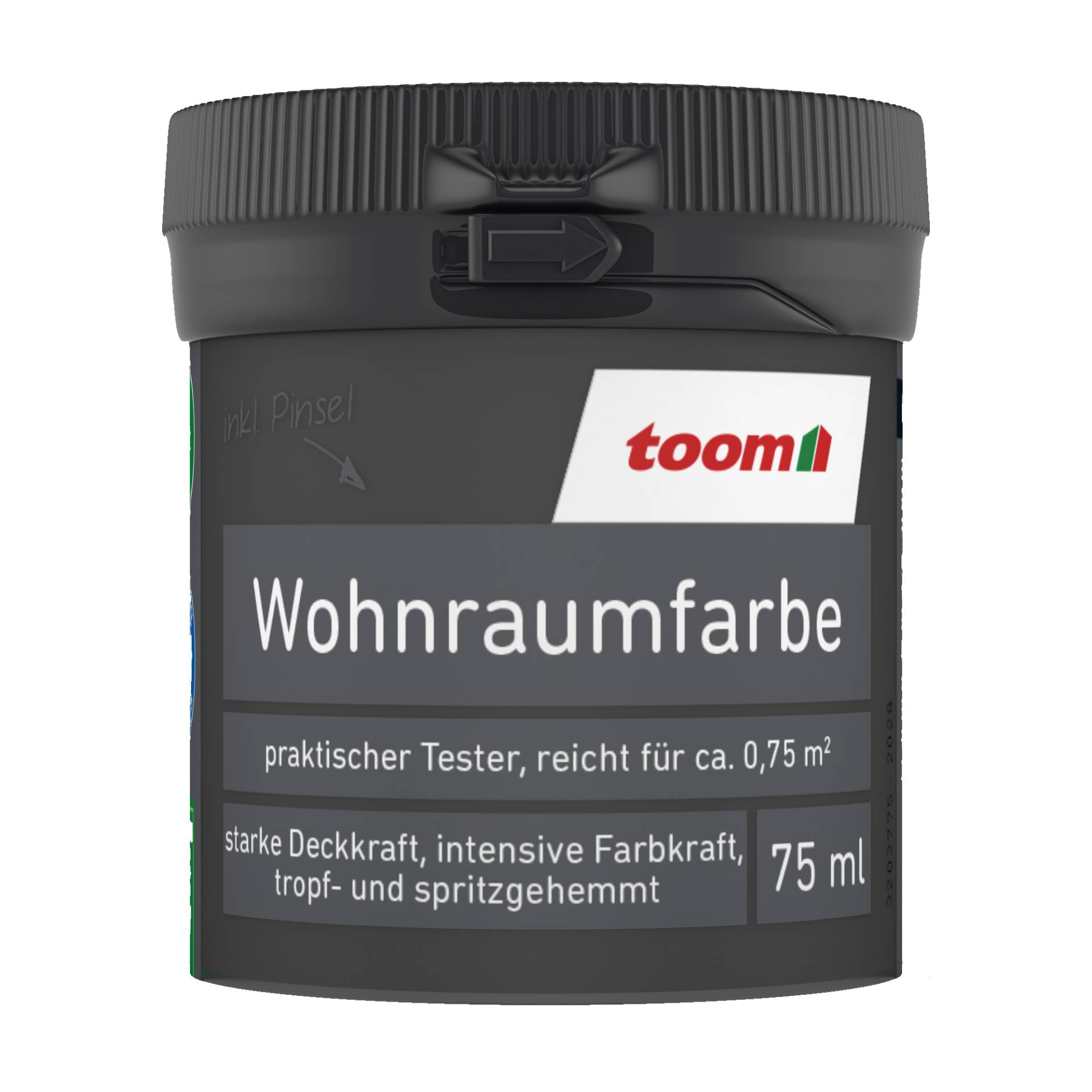 toom Wohnraumfarbe schwarz matt 75 ml von toom