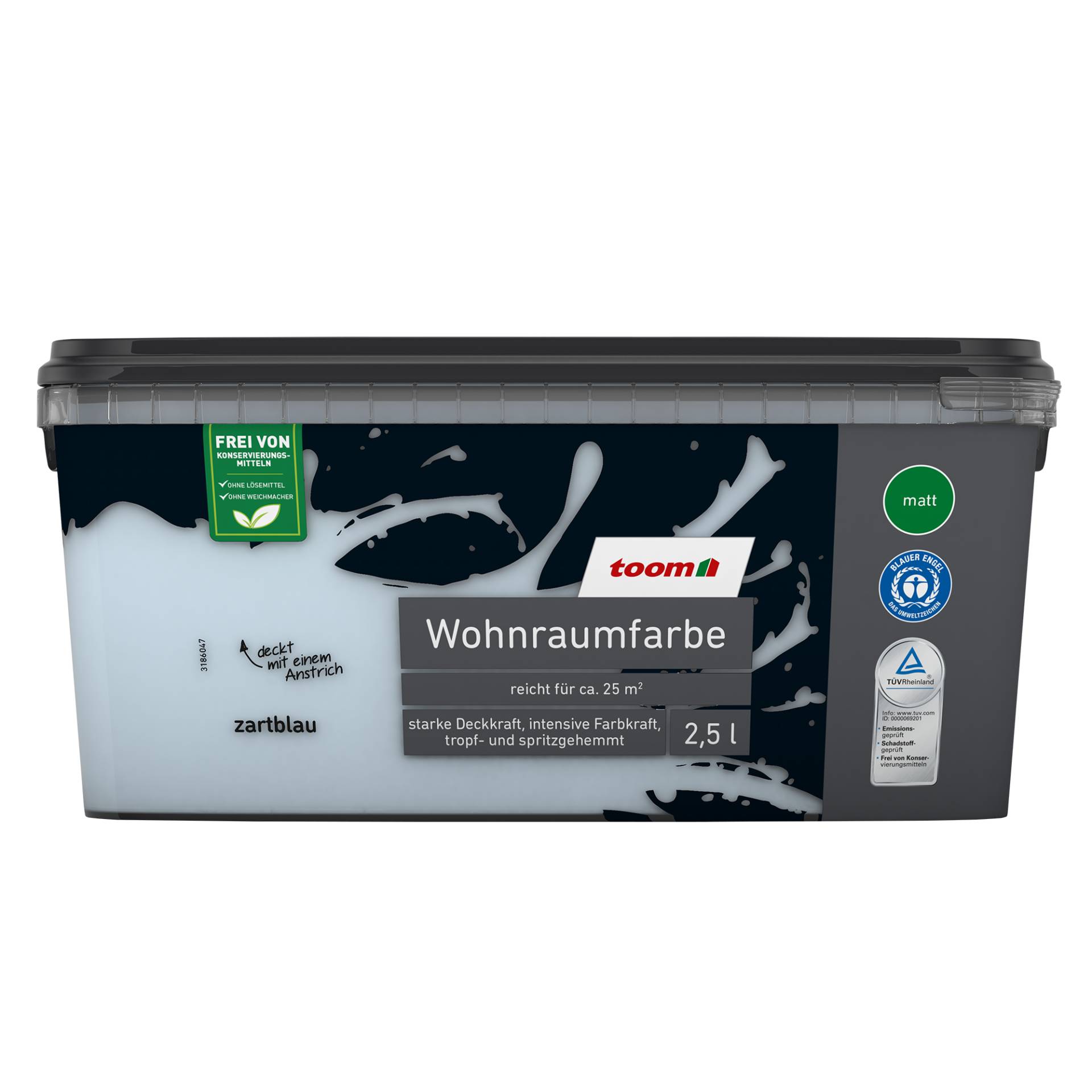 toom Wohnraumfarbe zartblau matt 2,5 l von toom