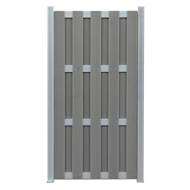 toom Zaunelement 'Jan' WPC/Aluminium grau 90 x 180 cm von toom
