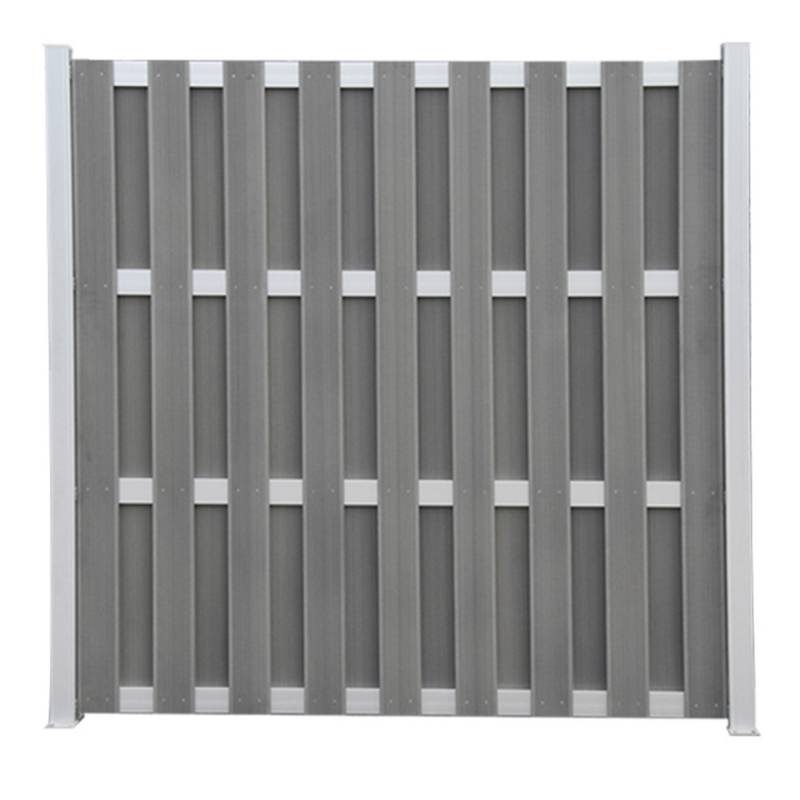 toom Zaunelement 'Jan' WPC/Aluminium grau 180 x 180 cm von toom