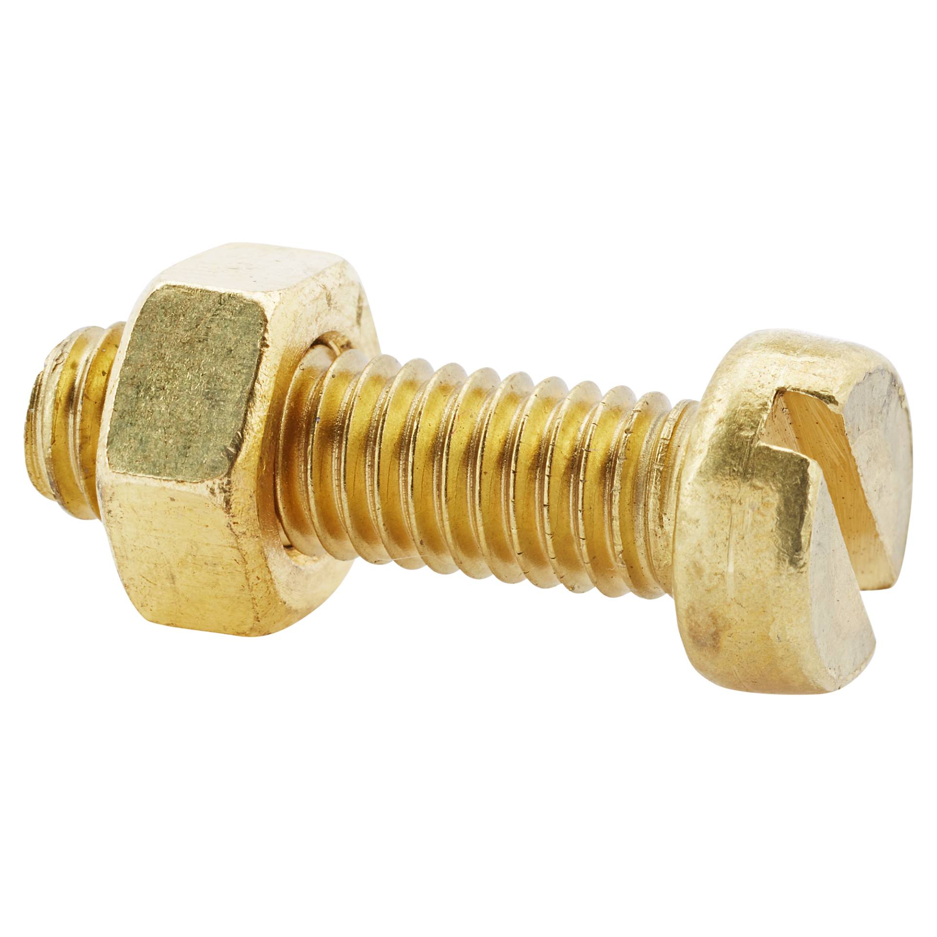 toom Zylinderschrauben SD Längsschlitz Messing M6 x 20 mm 6 Stück von toom