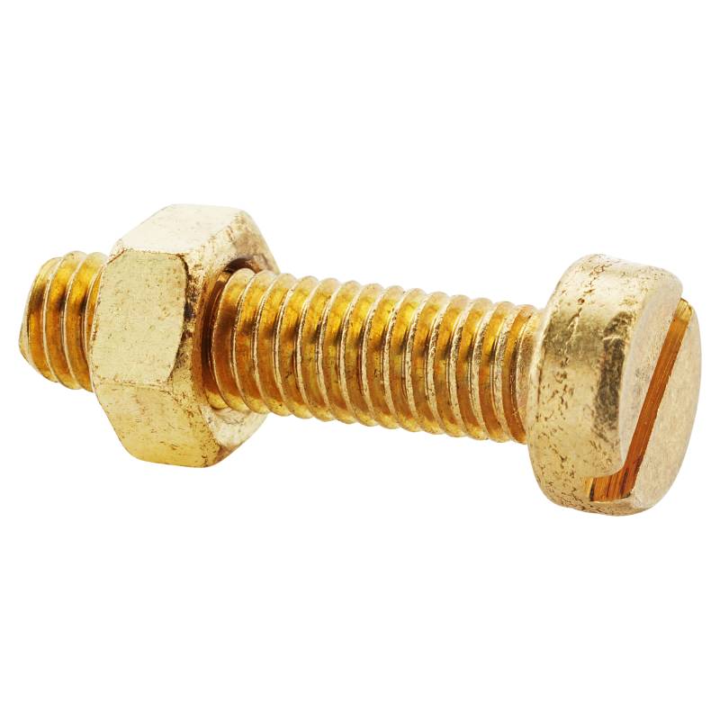 toom Zylinderschrauben SL Längsschlitz Messing blank M5 x 20 mm 6 Stück von toom