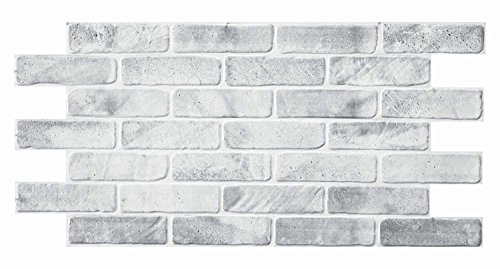 PVC Kunststoff Wand Paneele 3D Dekorative Fliesen Verkleidung – Old Brick grau von top.eco.wall