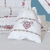Geschenksäckchen, Leinenoptik, Kreuzstickerei, Her Geschenksäckchen, Leinenoptik, Kreuzstickerei, Her von topangebote