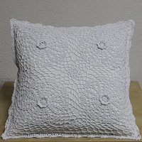 Kissenbezug, Häkelkissenbezug, Weiss, 40 X 40 cm, Neu von topangebote