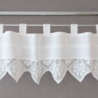 Scheibengardine, , Weiss, Stoff Mit Häkelspitze 40 Scheibengardine, , Weiss, Stoff Mit Häkelspitze 40 von topangebote
