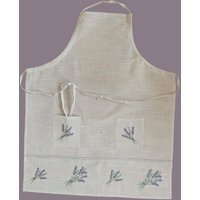 Schürze, Latzschürze, Lavendel, Leinenstruktur, Neu von topangebote