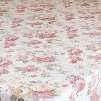 Tischdecke, Oval, Jacquard, Ecru-Bunt, Rosenmotiv von topangebote