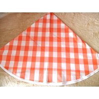 Tischdecke..rund.orange - Weiss.. Kariert...150 Tischdecke..rund.orange - Weiss.. Kariert...150 von topangebote