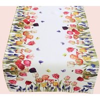 Tischläufer, Druckmotiv, "Tulpen", Neu 40 X 140 von topangebote