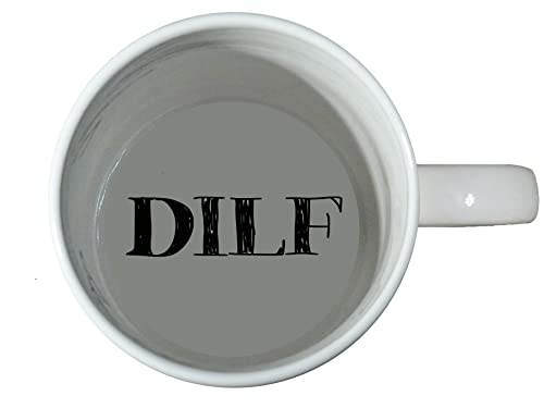 topmug DILF Kaffeetasse, Freundin-Tasse, Freund, Vater, untere Tasse, versteckte Nachricht, lustig, cool, Kaffeetasse, weiß, 313 ml von topmug