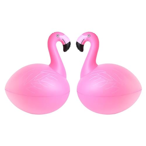 topool Solarlaterne, aufblasbar, Ente, für Flamingo, Teich und Garten, schwimmende LED-Lampe, IP68, Solarbeleuchtung, automatisch, dekorativ (2, Magenta) von topool