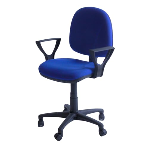 T10 Bürostuhl, Stuhl mit Armlehnen für Home Office, höhenverstellbarer Stuhl, verstellbare Rückenlehne, gepolsterter Sitz und Rückenlehne, Schreibtischstuhl, ergonomischer Stuhl (Blau) von topsit