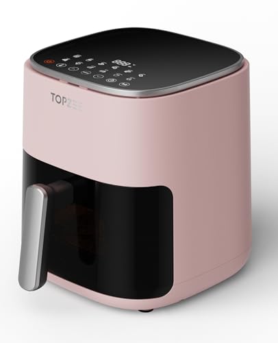 Air Fryer 12-in-1, 5.5-Qt Compact for 2-4 people, Little to No Oil, Nonstick Dishwasher Safe Frying Baskets, Pink von topzee