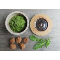 Dose Keramik Salznapf Schale Schüssel Mit Flachem Deckel Box Container Honig - Marmeladetopf Holzgebrannt Dunkelbraun von toscAnna