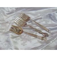 3Er Set Silber Teller Serviergabeln - Verschiedene Kunstvolle Muster // Vintage Antik Besteck 3Er Set Silber Teller Serviergabeln - Verschiedene Kunstvolle Muster // Vintage Antik Besteck von totalvintage