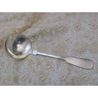 Antiker Baily Banks Schöpflöffel - Soße Sahne Saucen Suppe Silberteller 18 cm von totalvintage