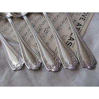 Conant 1915 - 5 Große Silberne Teller Servierlöffel // Salem Silver Vintage Antique Silverware Besteck Conant 1915 - 5 Große Silberne Teller Servierlöffel // Salem Silver Vintage Antique Silverware Besteck von totalvintage