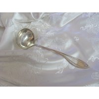 Kleiner Sahnesauce Suppen Teller - Extra Silber Anbietschale // Vintage Antikes Besteck Servieren von totalvintage