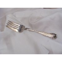 Wild Rose 1904 - Reich Verzierte Antike Silber Platte Große Serviergabel 1877 Niagra Selten von totalvintage