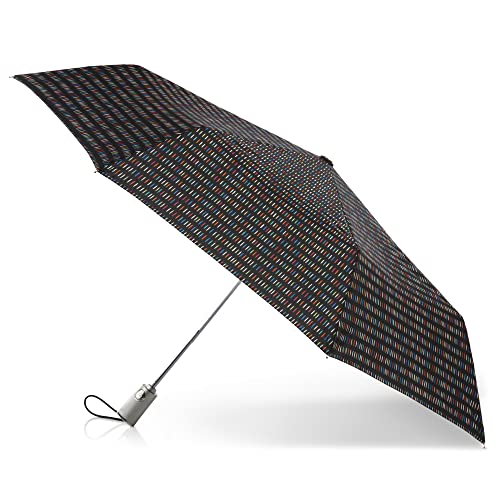 totes Automatischer, umweltfreundlicher Reise-Regenschirm mit Sonnenschutz, Multi Dash, Einheitsgröße, Automatik Öffnen Schließen Wasserabweisend Reise Faltbar Eco Regenschirm mit Sonnenschutz von totes