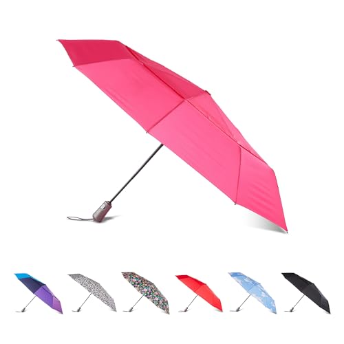 totes Faltbarer Regenschirm für Herren und Damen, mit automatischem Öffnen und Schließen, winddichter Sonnenschutz, azalee, 43" Canopy von totes