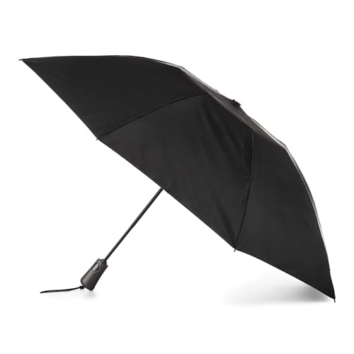 Totes InBrella Regenschirm, umgekehrt, faltbar, umgekehrtes Design, automatisches Öffnen/Schließen, Schwarz, Einheitsgröße, Kompakt von totes