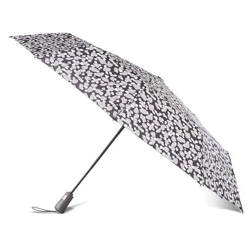 totes Recycelter großer InBrella Reverse Close Faltschirm mit automatischer Öffnung/Schließ-Technologie, Schwarz, 43" Canopy, Transparenter Regenschirm von totes