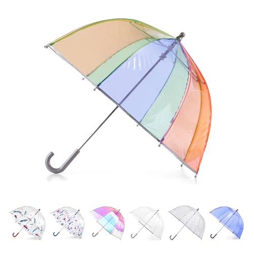 totes Kinder-Regenschirm, transparent, Kuppelschirm, leicht, Schutz vor Wind und Regen, Regenbogen, Kids - 38" Canopy totes Kinder-Regenschirm, transparent, Kuppelschirm, leicht, Schutz vor Wind und Regen, Regenbogen, Kids - 38" Canopy von totes