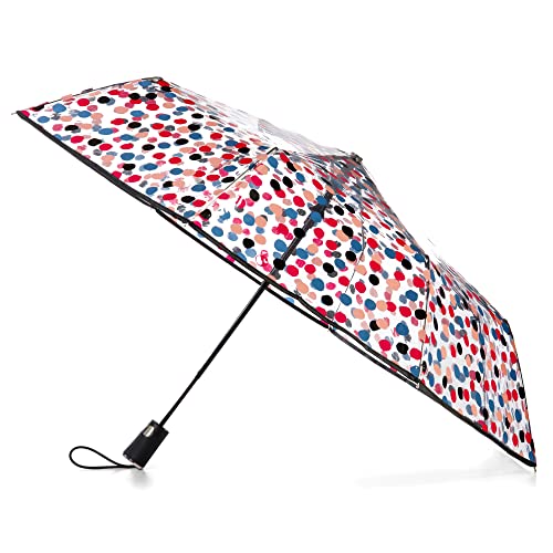 totes Regenschirm mit automatischem Öffnen, transparent, gepunktet von totes