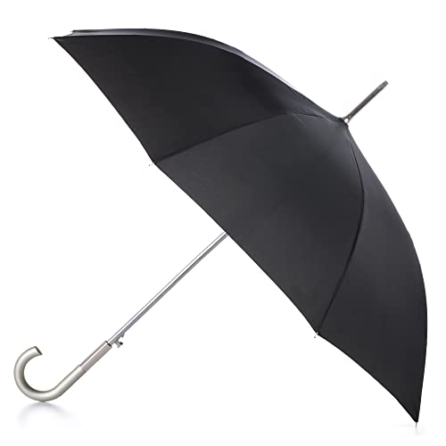 totes Uni Regenschirm mit automatischer Öffnung und J-Griff, Schwarz, Einheitsgröße, Automatisch öffnender Regenschirm mit J-Griff von totes