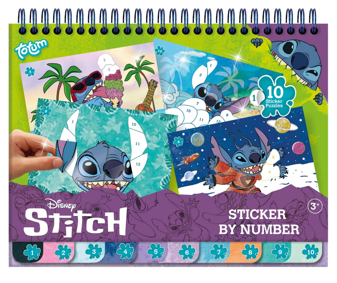 totum Malen nach Zahlen Disney Lilo & Stitch – Kreatives Mosaik-Set „Malen nach Zahlen“ (1-St) von totum