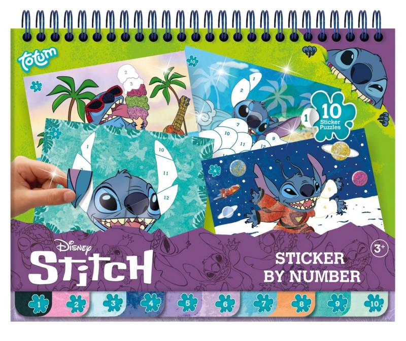 totum Malen nach Zahlen Disney Lilo & Stitch – Kreatives Mosaik-Set „Malen nach Zahlen“ (1-St) von totum