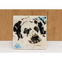 Dalmatiner Motiv Hund - Fliese/Untersetzer Vintage Kachel Dalmatiner Motiv Hund - Fliese/Untersetzer Vintage Kachel von toultime