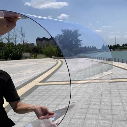 Dach Platten aus Polycarbonat UV-beständig Transparente Acrylplatten Kunststoffplatte Vordach Haustür Überdachung,Ersatzplatten für Gewächshaus Balkon Pavillon Dach,Anpassbar (0.5 * 2m) von tow000ack