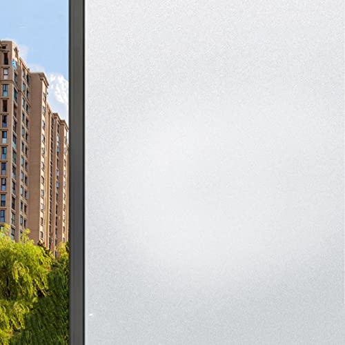 Fensterfolie Blickdicht Milchglasfolie Selbstklebend Sichtschutzfolie Milchfolie Anti-UV Statische Haftung Folie für Zuhause Badzimmer Büro Fenster Tür,Anpassbar Größe (W*L:100x100cm(39x39in)) von tow000ack