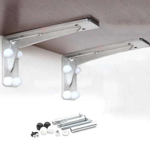 tow000ack 2 Stück Edelstahl Regalhalterung Schwimmende Schwerlastwinkel Regalträger Metall Regalwinkel 90 Grad Winkel Industrielle Wandregal Halterung,mit Schrauben,Silber (350mm) von tow000ack