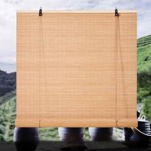 tow000ack Natur Bambusrollo Retro Bambus Rollo Innen/Außen Fensterrollos Verdunkelungsrollos Raffrollo Jalousien Holz Sonnenschutz Sichtschutz Rollos,Anpassbar,Breite x Höhe (45cm x 100cm) von tow000ack