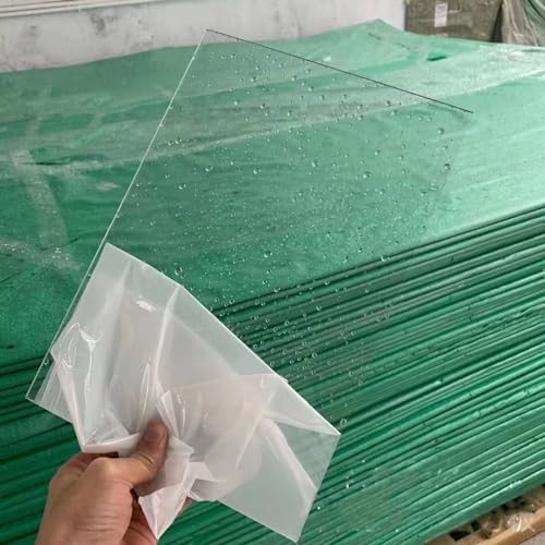 tow000ack Polycarbonat Platte Transparent Acrylplatte 2 mm Dicke Klare Kunststoffplatte,UV-beständig,für Bilderrahmen Glas Ersatz,Gewächshaus,Sicherer Zaun,Dachplatten Regenschutz (20cm x 40cm) von tow000ack