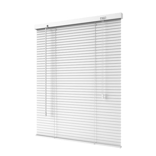 tow000ack Weiß Aluminium Jalousie,Sonnenschutz und Sichtschutz,Verdunklungsrollo Thermorollo Lamellen-Rollo Jalousette für Fenster,Blickdicht,Wand- und Deckenmontage,Breite x Höhe (65cm x 210cm) von tow000ack