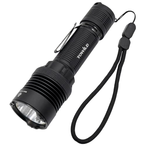 towild BK20 Taktische LED Taschenlampe 5100 Lumen Wiederaufladbar – 5 Modi, IPX8 Wasserdicht, Superhell Stromausfall, Notfall, Camping, Wandern, Outdoor – Bis zu 240h Laufzeit von towild