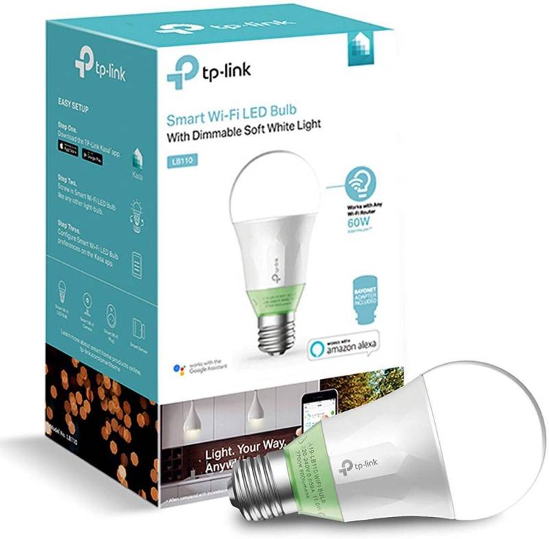 tp-link Smarte LED-Leuchte TP-Link LB110 Kasa Smart dimmbare LED-WLAN-Glühbirne - E27, 10W, 2700k von tp-link
