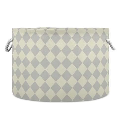 Aufbewahrungskorb, zusammenklappbar und wasserdicht, für Spielzeug, mit stabilem Griff, extra große Behälter für Regal, Werkzeug, silberfarben / Beige Aufbewahrungskorb, zusammenklappbar und wasserdicht, für Spielzeug, mit stabilem Griff, extra große Behälter für Regal, Werkzeug, silberfarben / Beige von tplaotee