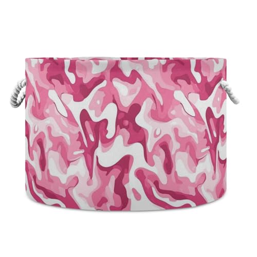 Aufbewahrungskorb für schmutzige Kleidung, zusammenklappbar und wasserdicht, mit stabilem Griff, Aufbewahrungsbehälter für Schrank, Zimmer, Handtuch, Camouflage, Pink / Weiß Aufbewahrungskorb für schmutzige Kleidung, zusammenklappbar und wasserdicht, mit stabilem Griff, Aufbewahrungsbehälter für Schrank, Zimmer, Handtuch, Camouflage, Pink / Weiß von tplaotee