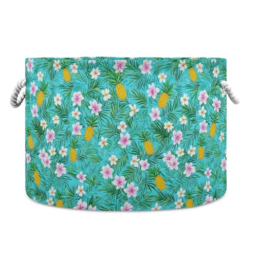 Aufbewahrungskorb mit Ananasmotiv, zusammenklappbar und wasserdicht, mit stabiler Grifftasche, 95 l, für Waschküche, Regale, Werkzeug Aufbewahrungskorb mit Ananasmotiv, zusammenklappbar und wasserdicht, mit stabiler Grifftasche, 95 l, für Waschküche, Regale, Werkzeug von tplaotee