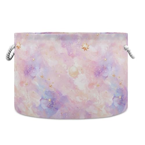 Aufbewahrungskorb mit Marmorstruktur, zusammenklappbar und wasserdicht, faltbar, mit stabilem Griff, Taschen, Set für Waschküche, Handtücher, Rosa / Lila Aufbewahrungskorb mit Marmorstruktur, zusammenklappbar und wasserdicht, faltbar, mit stabilem Griff, Taschen, Set für Waschküche, Handtücher, Rosa / Lila von tplaotee