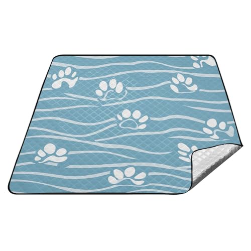 Blue Line Wellen Krallen-Druck, wasserdicht, Picknick-Essentials, tragbare Picknick-Rasendecke für Erwachsene, Paare, Geschenk estera de playa Blue Line Wellen Krallen-Druck, wasserdicht, Picknick-Essentials, tragbare Picknick-Rasendecke für Erwachsene, Paare, Geschenk estera de playa von tplaotee