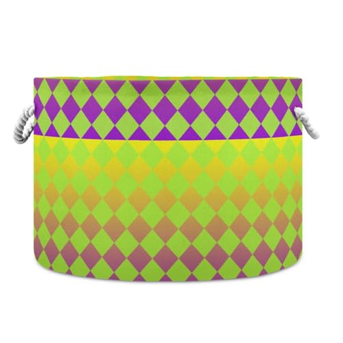 Buffalo Plaid Gelb Lila Grün Farbverlauf Aufbewahrungskorb Faltbar und Wasserdicht Spielzeug Aufbewahrung mit stabilem Griff Rack Extra große Behälter für Regal Schreibtisch Baby Buffalo Plaid Gelb Lila Grün Farbverlauf Aufbewahrungskorb Faltbar und Wasserdicht Spielzeug Aufbewahrung mit stabilem Griff Rack Extra große Behälter für Regal Schreibtisch Baby von tplaotee