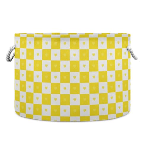 Buffalo Plaid Karo Gold Weiß Herz Aufbewahrungskorb faltbar und wasserdicht Spielzeug Aufbewahrungskorb mit stabilen Grifftaschen Dekoration Aufbewahrung für Schrank, Schrank, Wohnmobil Buffalo Plaid Karo Gold Weiß Herz Aufbewahrungskorb faltbar und wasserdicht Spielzeug Aufbewahrungskorb mit stabilen Grifftaschen Dekoration Aufbewahrung für Schrank, Schrank, Wohnmobil von tplaotee