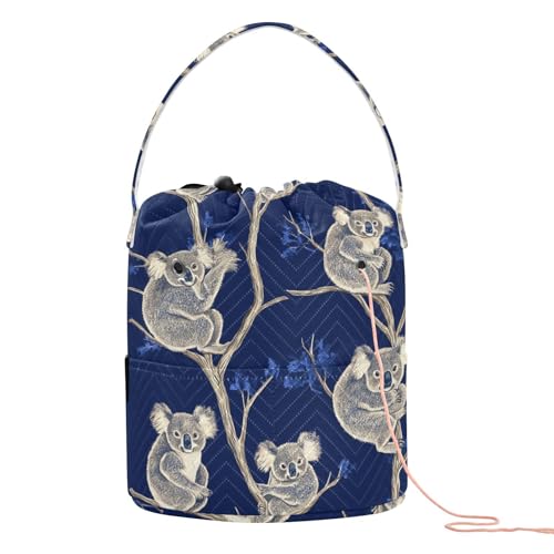 Cartoon Cute Koala Royal Blue Garn Aufbewahrungstasche Stricknadel Aufbewahrung Tragbar für Stricknadel Strickzubehör Cartoon Cute Koala Royal Blue Garn Aufbewahrungstasche Stricknadel Aufbewahrung Tragbar für Stricknadel Strickzubehör von tplaotee